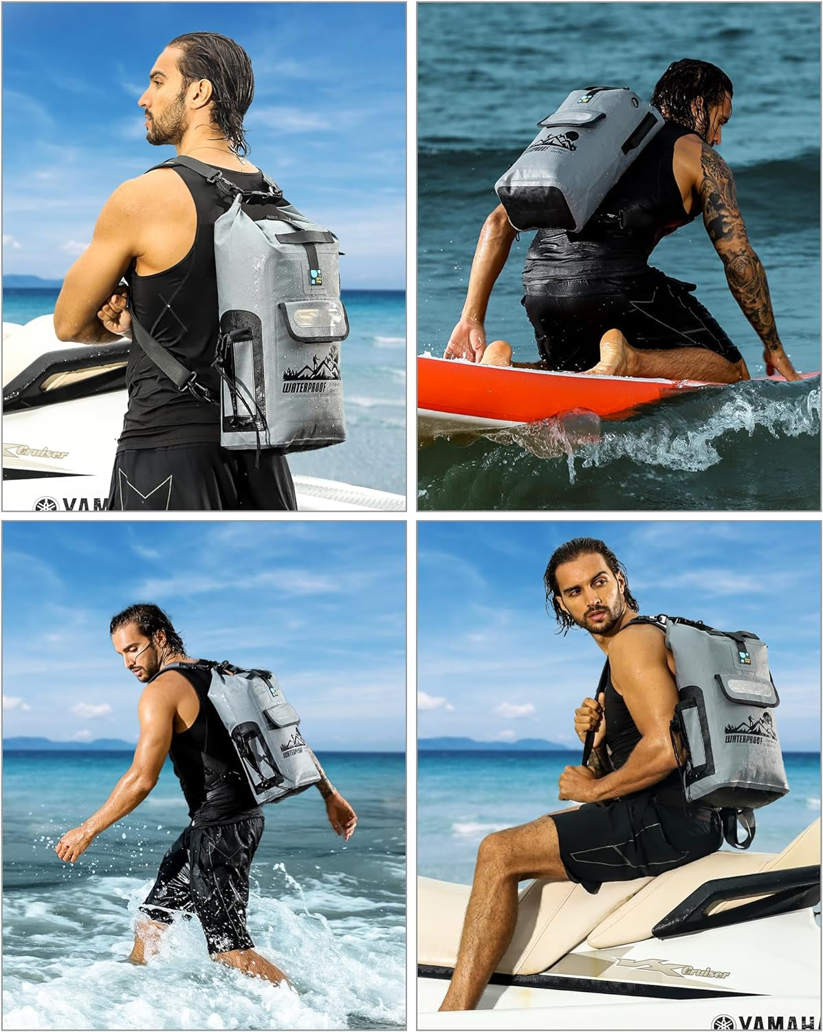 Waterproof Floating Dry Bag Backpack - Available in 20L, 30L, and 40L Sizes for Men - Ideal for Kayaking and Outdoor Activities
