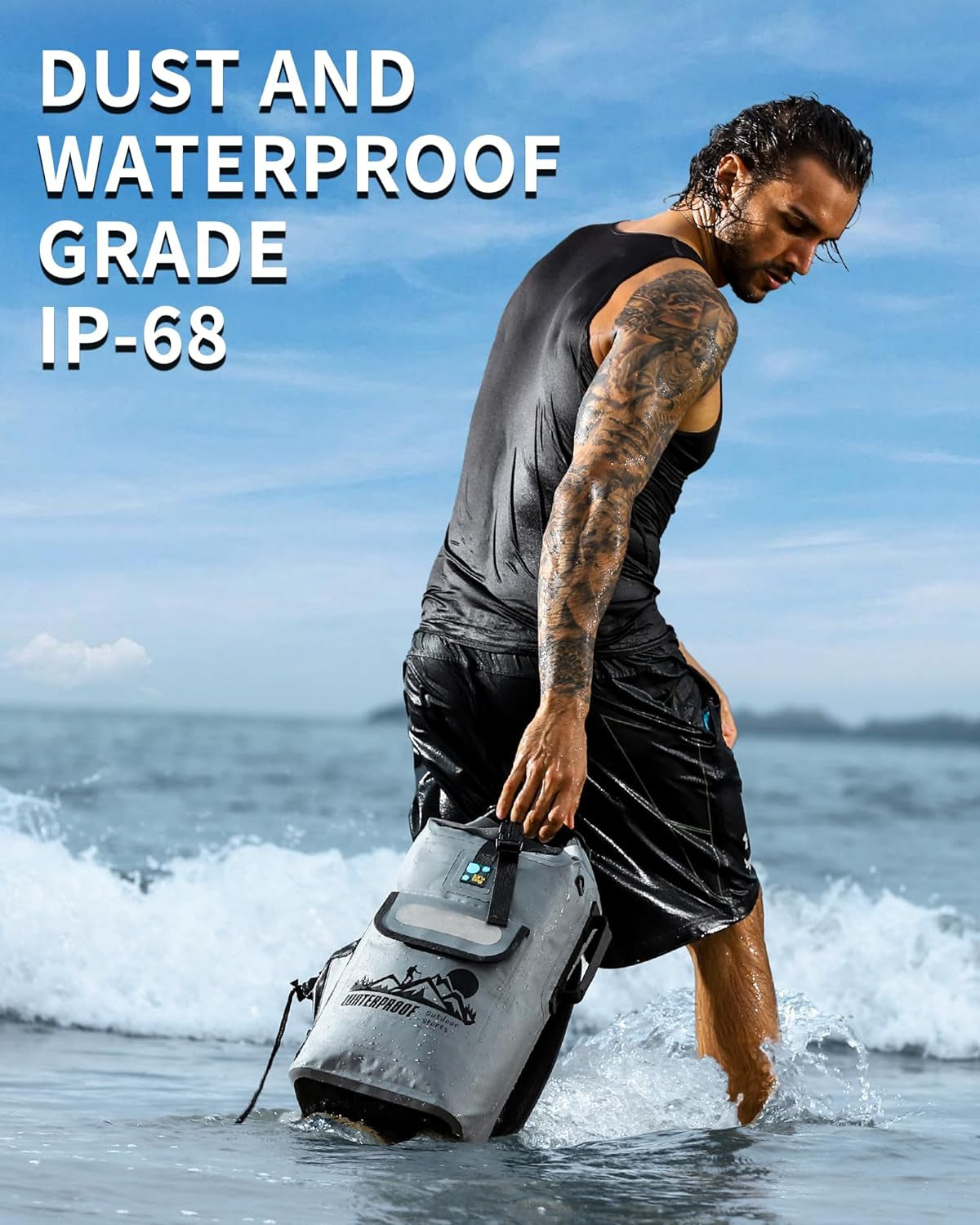 Waterproof Floating Dry Bag Backpack - Available in 20L, 30L, and 40L Sizes for Men - Ideal for Kayaking and Outdoor Activities